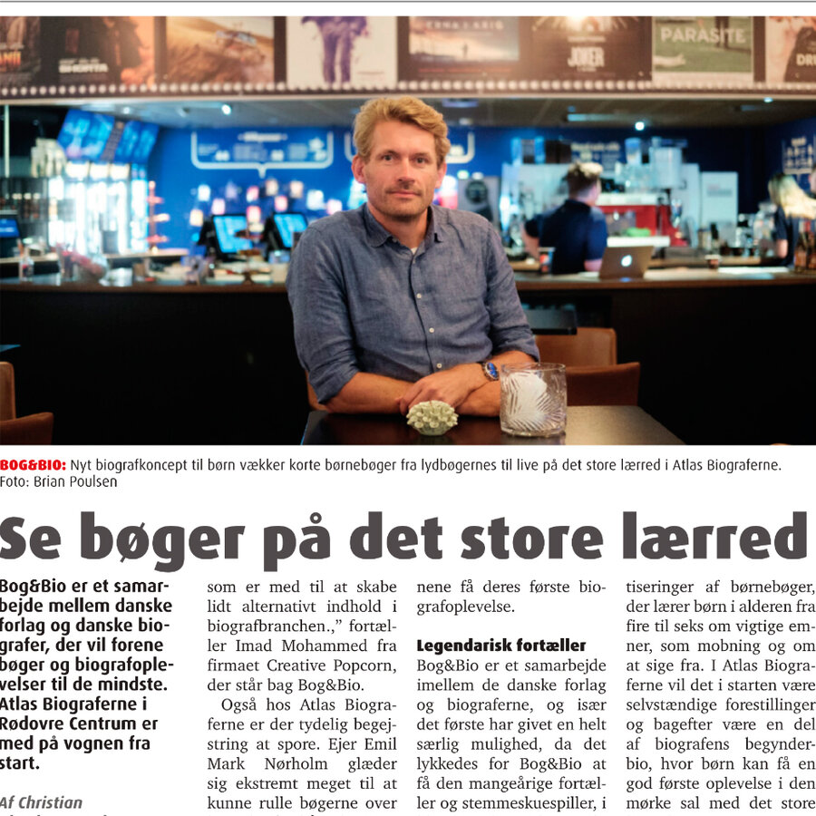 Omtale af Bog&Bio i Rødovre Lokal Nyt